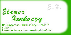 elemer hankoczy business card